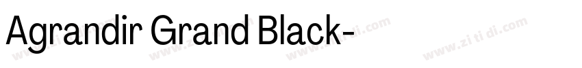 Agrandir Grand Black字体转换